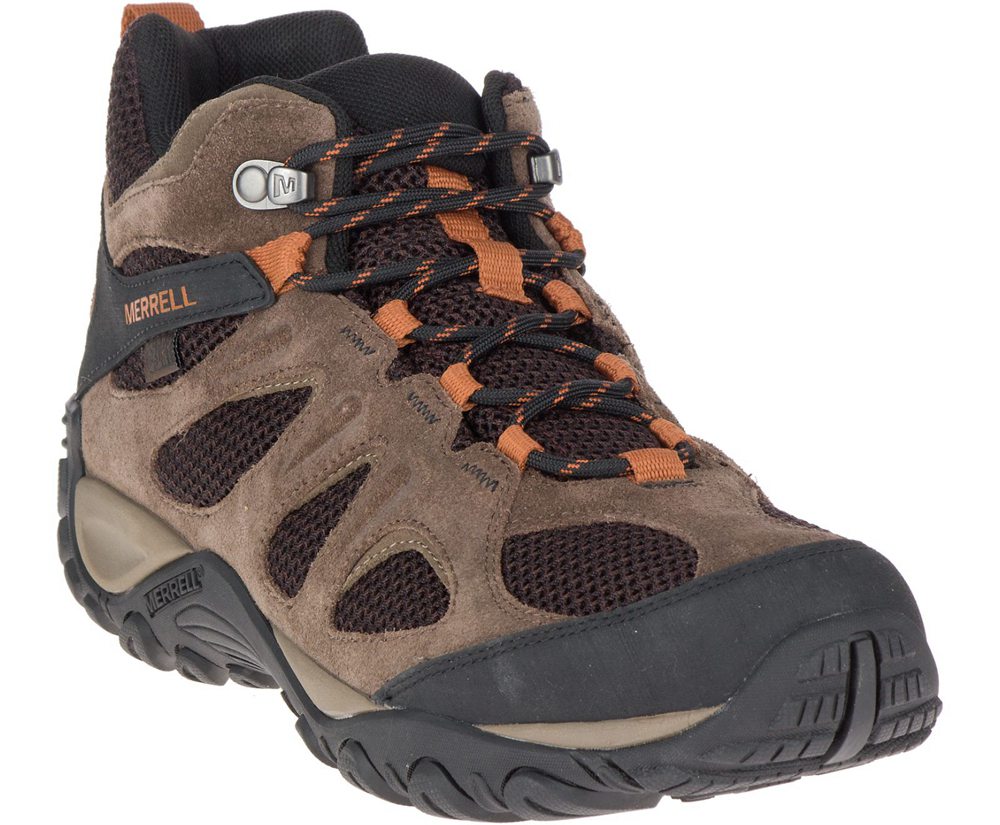 Botas Homem - Merrell Yokota 2 Mid Waterproof - Marrom - CLG397012